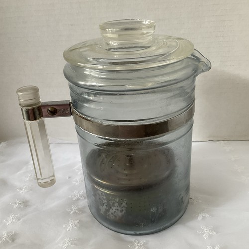 Pyrex glass flameware blue - glass,
